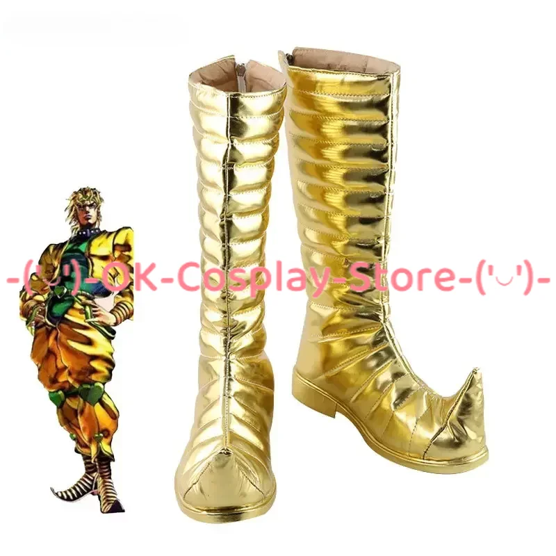 

Anime JoJo's Bizarre Adventure Dio Brando Cosplay Shoes PU Leather Shoes Cosplay Prop Halloween Boot Custom Made