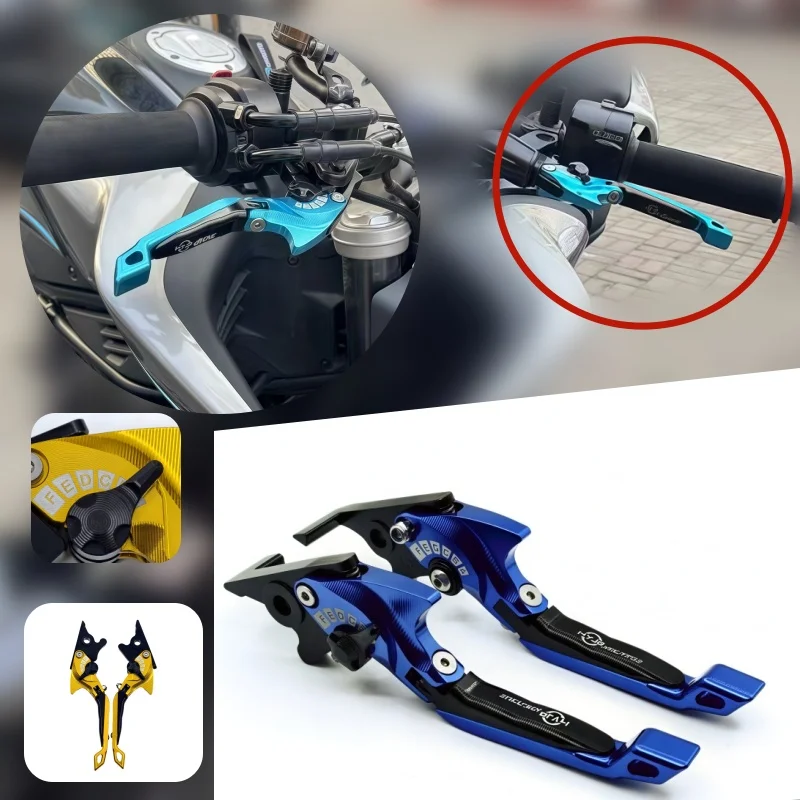 5D shark head style For Kawasaki NIJIA125 2019 Z125 2016-2020 Motorcycle parts brake lever set foldable adjustable handle lever