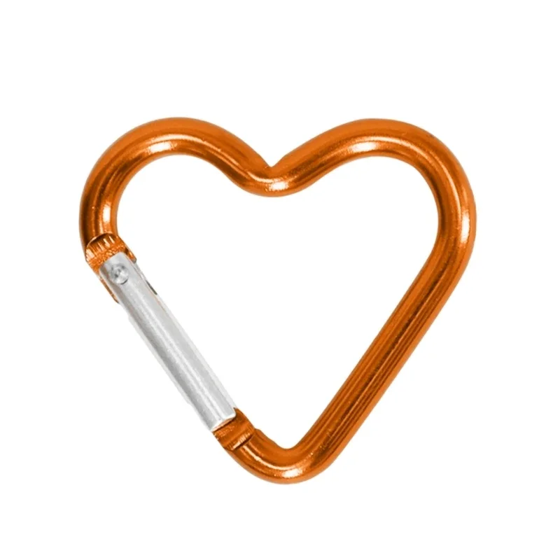 Heart Shape Mountaineering Buckle Outdoor Camping Multi Functional Quick Hanging Aluminum Carabiner Hooks Spring Safety Buckle