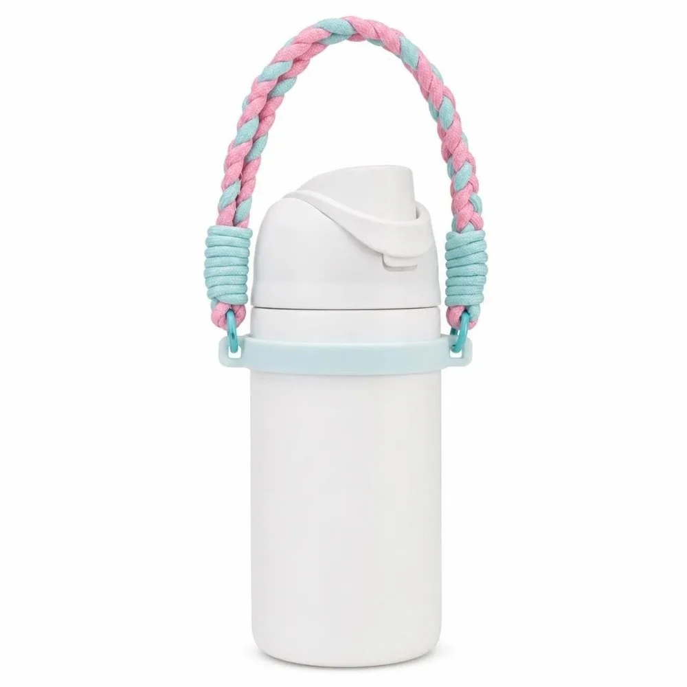 Soft Silicone Water Bottle Handle Strap High Elasticity Two-color Water Bottle Sling Hand-Woven for HydroJug