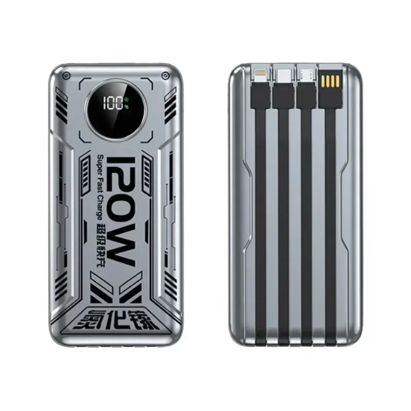 20000MAh Nuovo stile punk Banca di potere mobile di grande capacità 120W Caricabatteria esterno a ricarica super veloce per IPhone Xiaomi