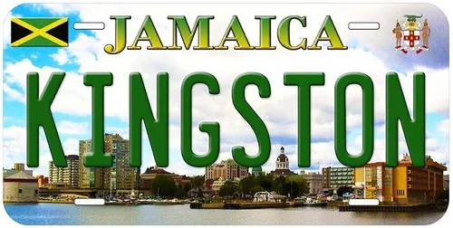 Jamaica Aluminum Novelty Car License Plate Aluminum