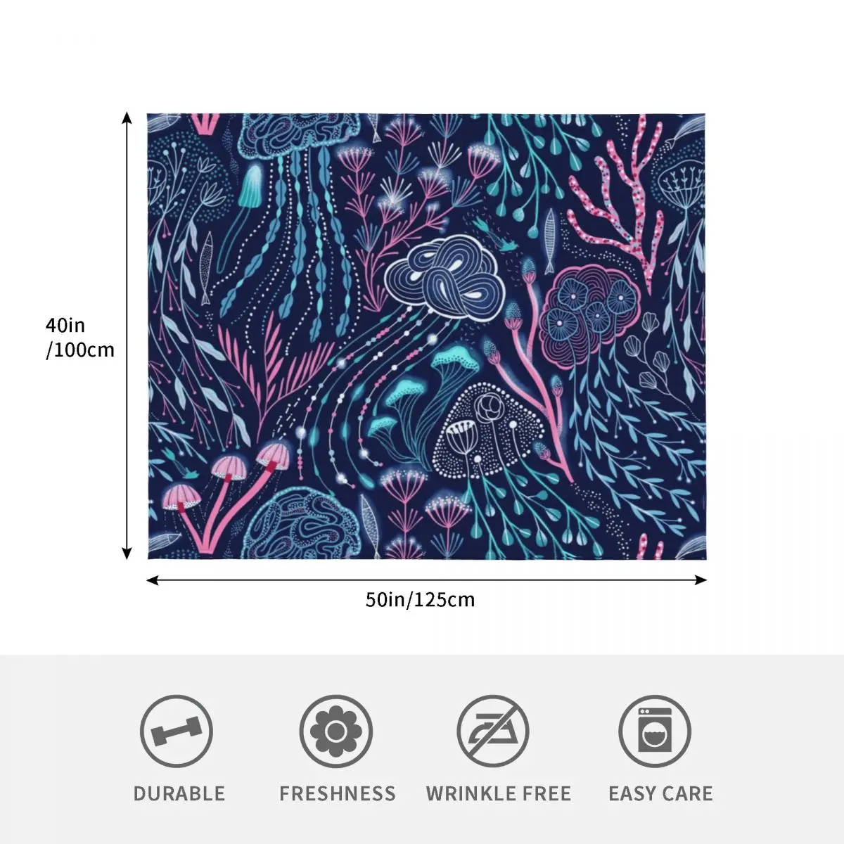قنديل البحر البيولوجي والفطر والمارك والمرجان رمي بطانية أريكة لحاف لفصل الشتاء بطانيات عصرية للسرير
