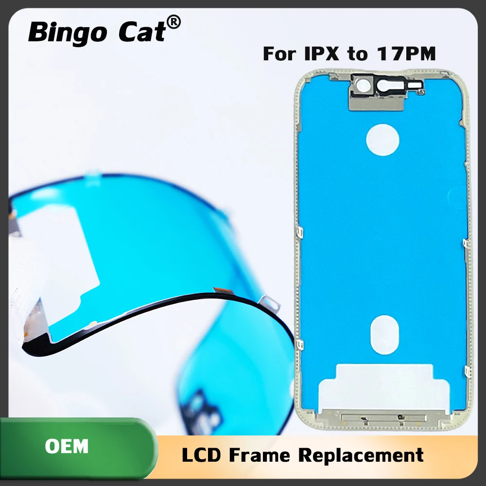 Novecel 5pc Ori For iPhone 17 Air 16Pro max 15 14pro 13 12 11 Pro Max LCD Screen Middle Chassis Frame Bezel Repair Replacement