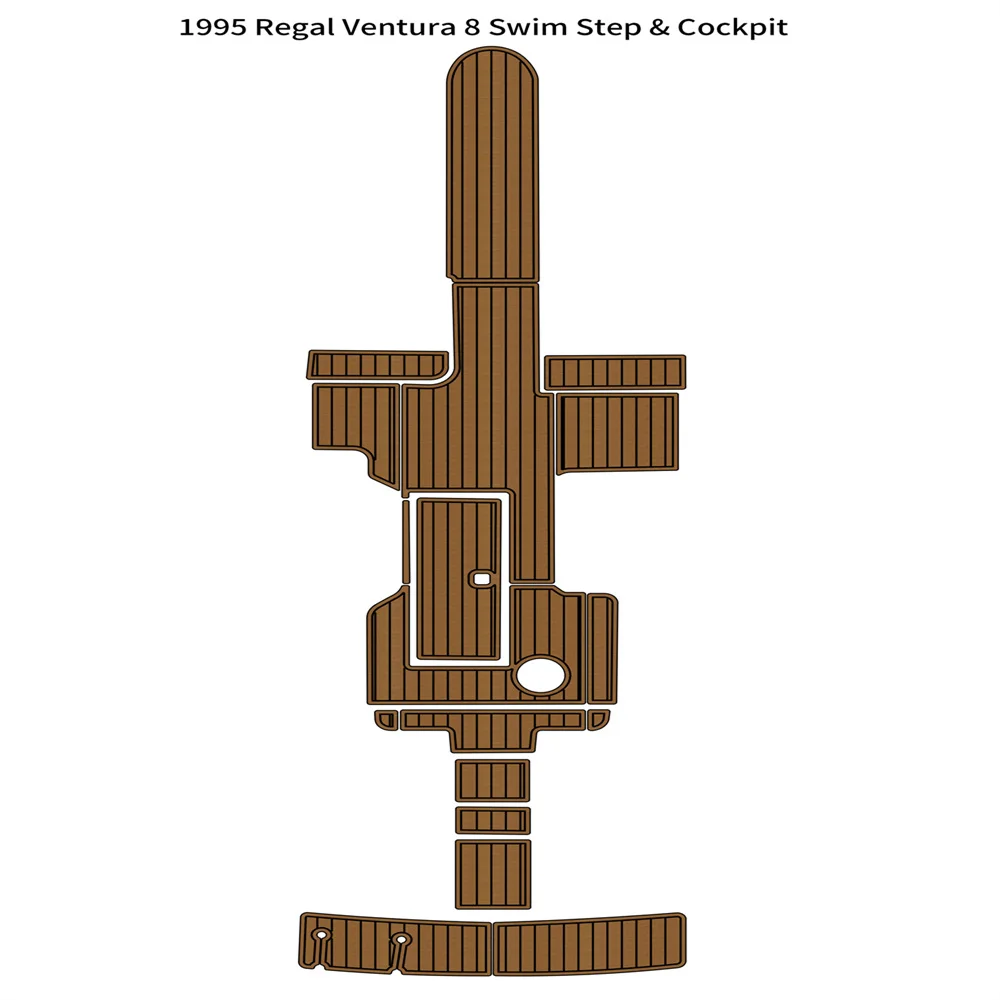 

1995 Re-gal Ventura 8 Swim Platform Cockpit Pad Boat EVA Foam Teak Deck Floor