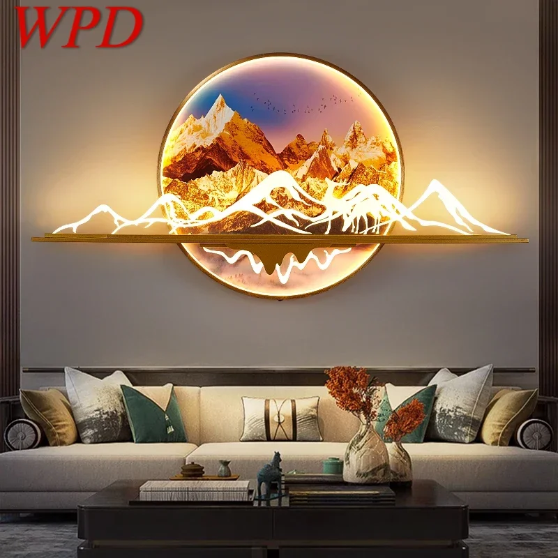 

WPD Modern Picture Wall Light LED Chinese Creative Landscape Mural Lamp For Home Living Room Study Bedroom Decor Painting