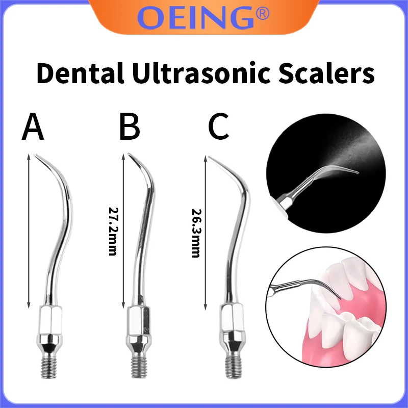 

Dental Metal Scaling Tips High-Temperature, High-Pressure Sterilization Removes Plaque and Hard Deposits Oral Cleaning Tools