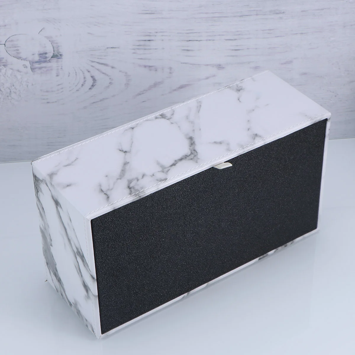 

Sturdy Tissue Box Marble Pattern Square Napkin Holder For Home Office Hotel Decorative Storage Container