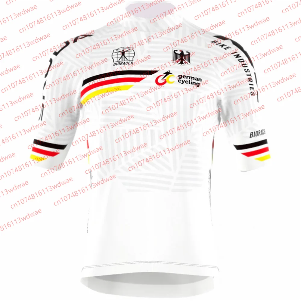 

Велосипедная футболка для мужчин 2026 года, быстросохнущая, с коротким рукавом, для тренировок и гонок, комплект сборной Германии