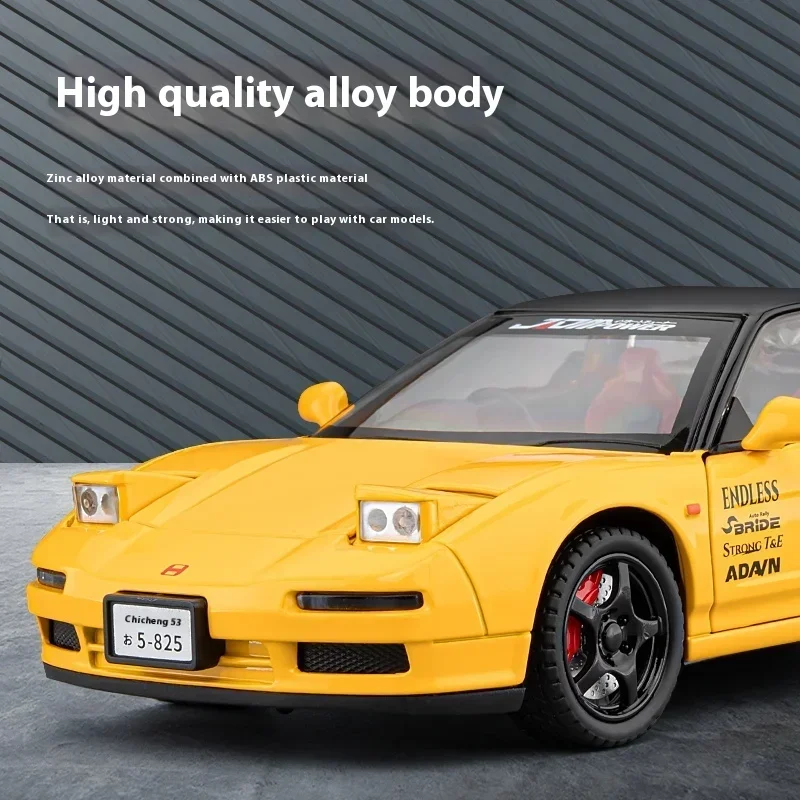 1:22 Honda Acura NSX NA1 SupercarโลหะผสมDiecastรถรุ่นเสียงดึงกลับในร่มตกแต่งตารางของขวัญกล่องสําหรับเพื่อน