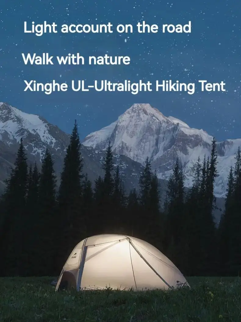 Naturehike Star River UL Campingtent 15D Siliconen 2 Persoons 3 Seizoenen Tent Ultralight Draagbare Outdoor Wandeltenten Met Mat - afbeelding 2