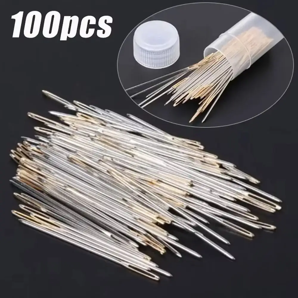 

100Pcs New Multi-size Sewing Needle 22/24/26# Tail Embroidery Fabric Cross Stitch Needle Stainless Steel DIY Craft Tool