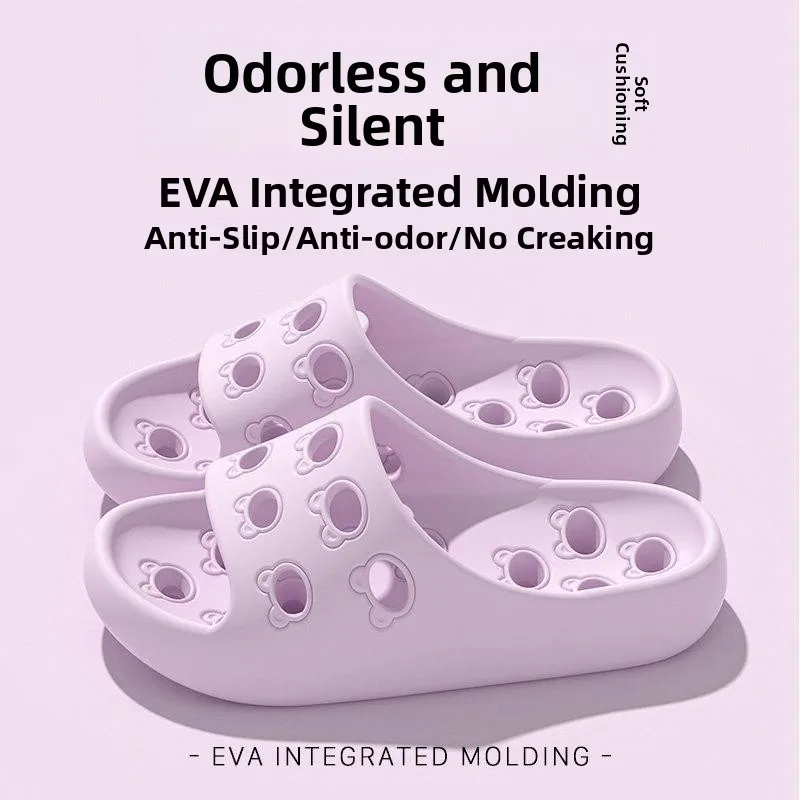 

Non-Slip Bathroom Slippers Indoor Home Silent Leaking Odorless Cool Slippers Fly Blue Valley Brand Spring Autumn Seasonal Use