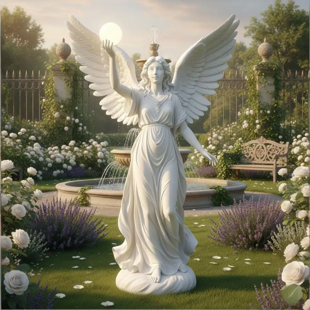 Large Modern Abstract Angel Sculpture Sphere Weather Resistant Life Size Resin/PVC Garden Villa Hallway Decorative Statue