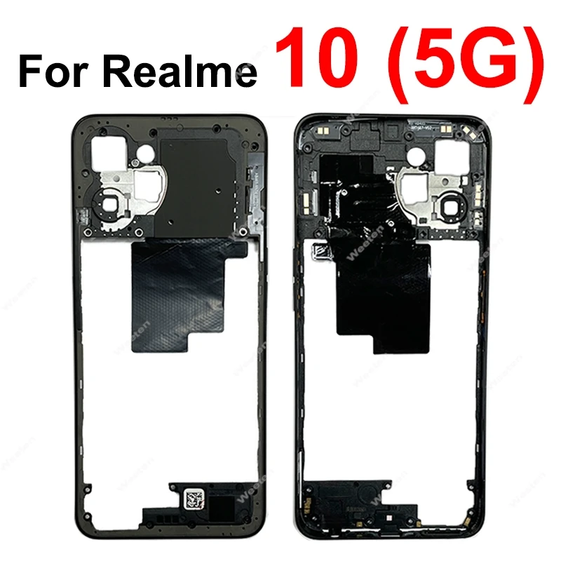 For Realme 10 5G Middle Frame Housing Cover Bezel with Side Key Buttons Replacement