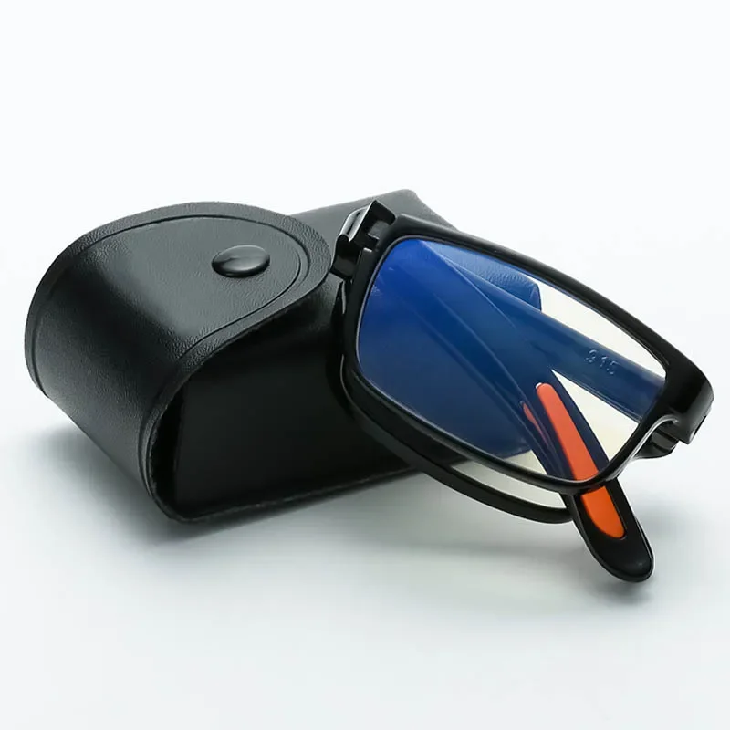 Blaulichtblockierende, faltbare Lesebrille mit Box, für Damen und Herren, tragbare TR90-Brille, Weitsichtbrille +1,0 +1,5 +2,0 +2,5 +4,0 – Detail 5