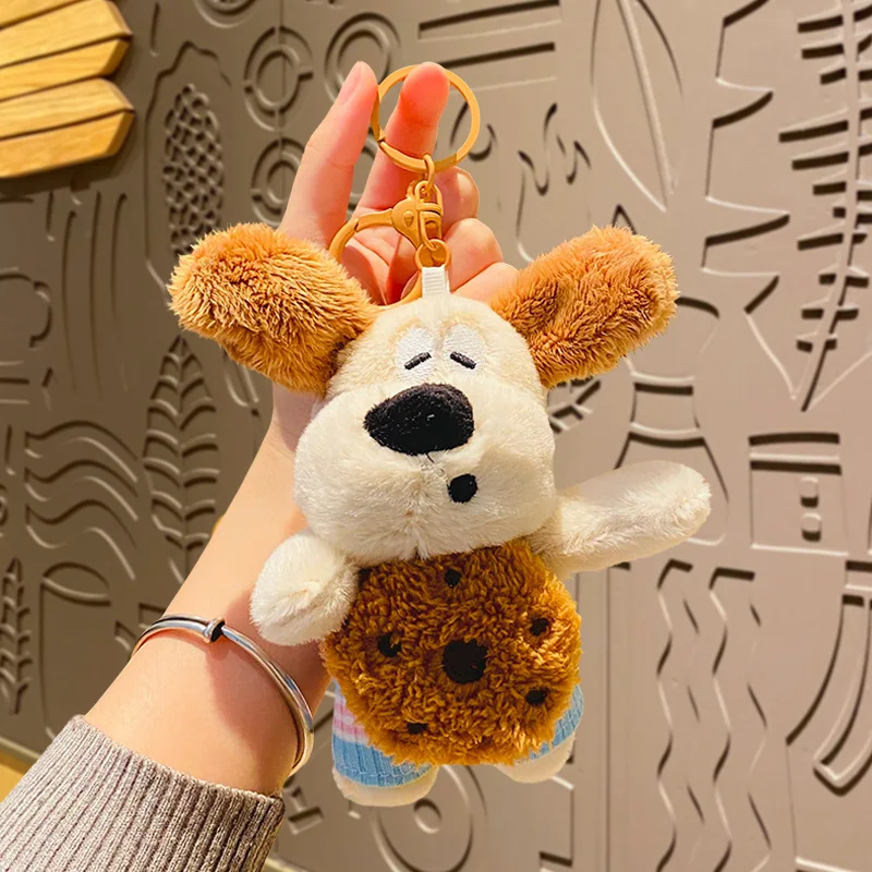 Creative Plush Cookie Clothes Foodie Repair Dog Keychain Pendant Doll Cute Wool Shorts Bread Rich Bone Happy Puppy Car Key Chain