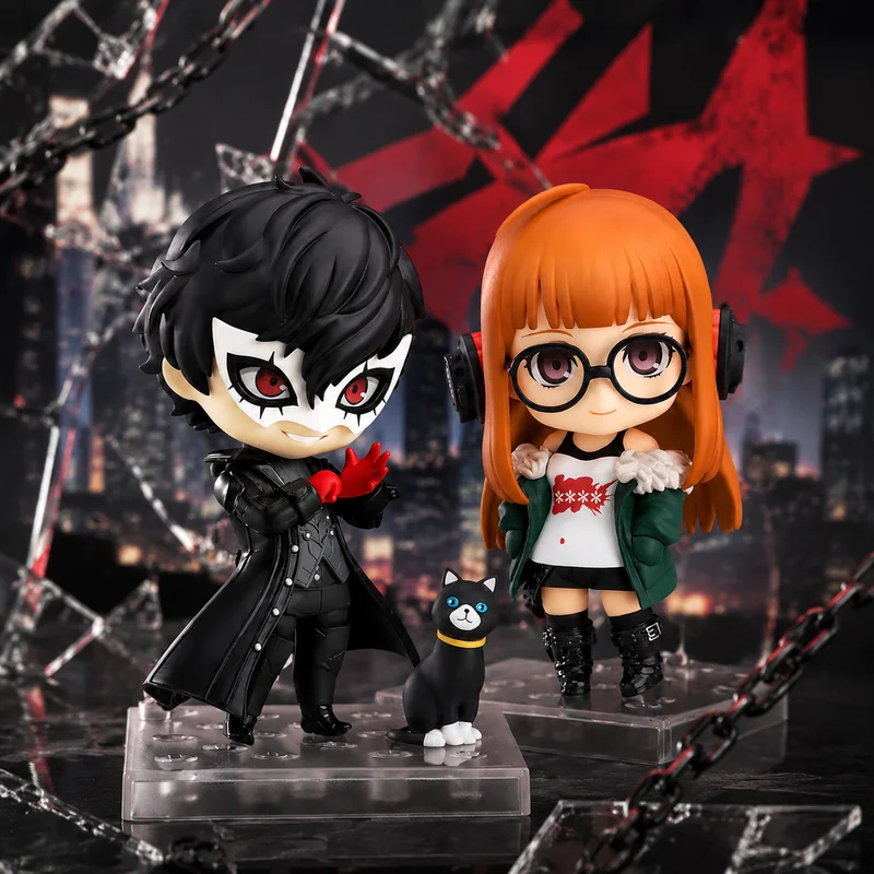 Persona 5 Joker Ren Amamiya Futaba Sakura Action Anime Figur Chibi PVC-Modell Spielzeug Sammlerstück Schreibtischdekoration Geschenk für Erwachsene