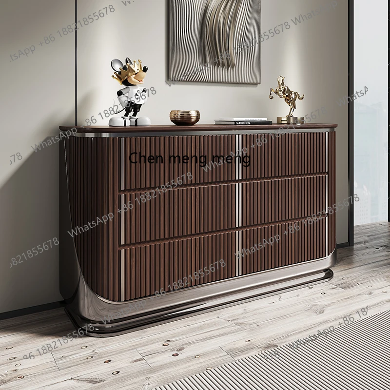 

Italian light luxury chest modern minimalist bedroom bedside cabinet American light luxury living room chest