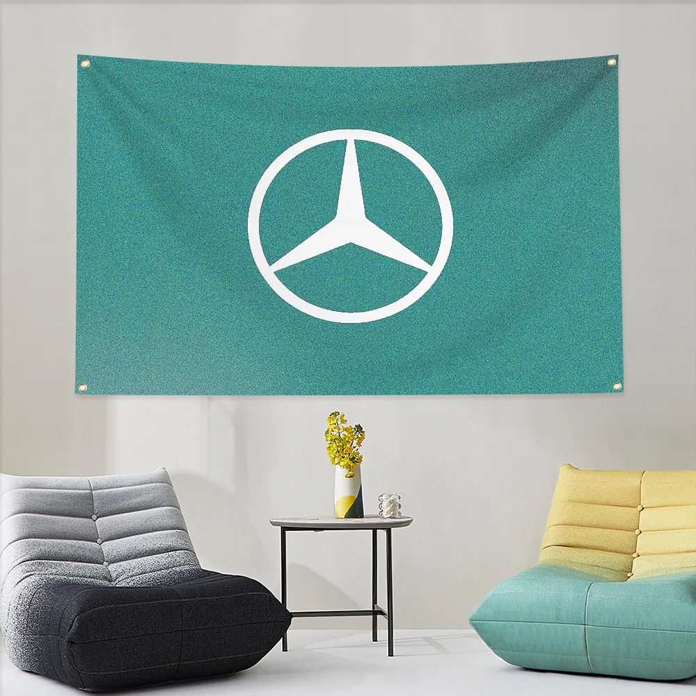 Tapestry Funny Flags for Bedrooms Rastar Co-Brand Mercedes-BenzS Outdoor Decor Flag Garage Decoration Decorative Hanging Flags