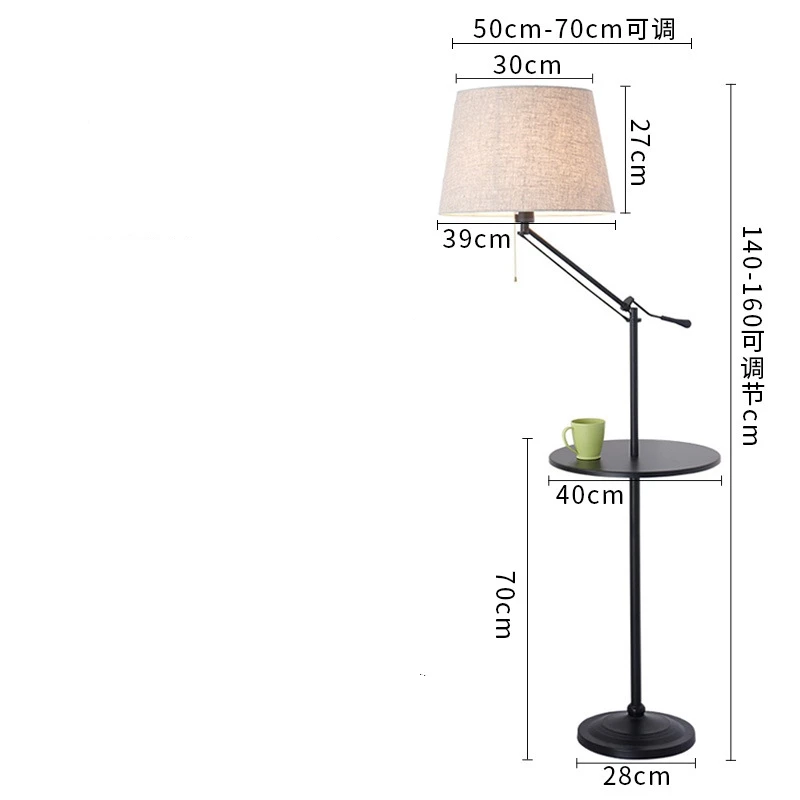 Nordic Vintage Standing Lamp Fold The Light Arm Corner Floor Lamp for Living Room Decoration Iron Tea Table Decor Floor Light