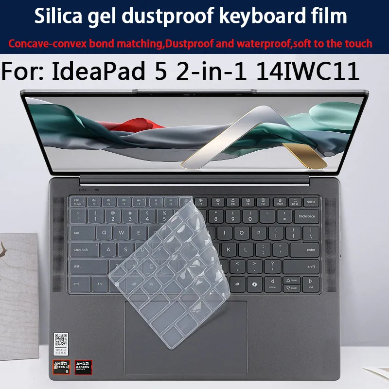 For IdeaPad 5 2-in-1 14IWC11 Keyboard film Laptop screen protective film Anti-blue film Anti-reflective film HD scratch-resistan
