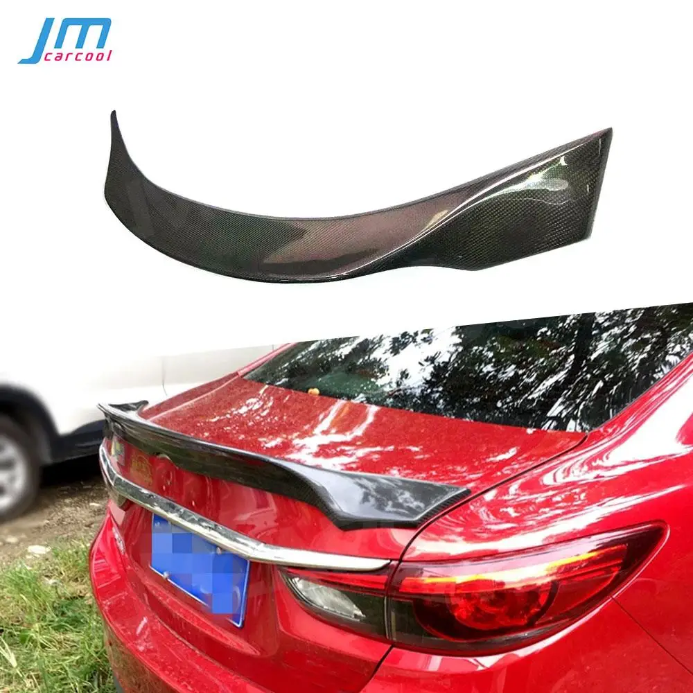 

Carbon fiber Rear Spoiler Boot Trim Sticker Wings For Mazda 6 Atenza Spoiler 2015-2018 FRP Trunk Spoiler Car Styling