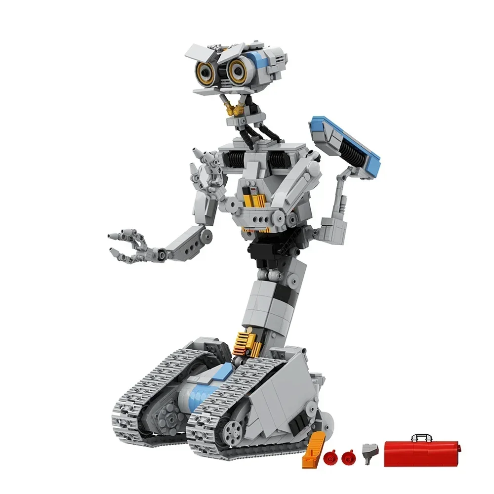 Gobricks MOC Johnnyed 5 Robots Model Brick Shorted-Circuits Military Emotional Robot Building Block Kit Toys For Adult Gifts