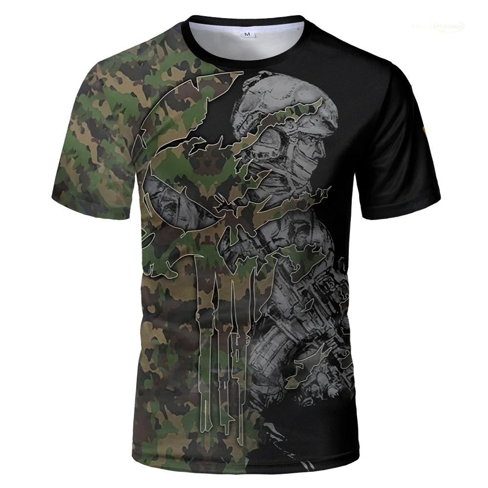 Summer Switzerland Camouflage Flag Men T Shirt Swiss Navy Selection Forst Teufel Man T-shirt Casual Oversized Sport costume Tops