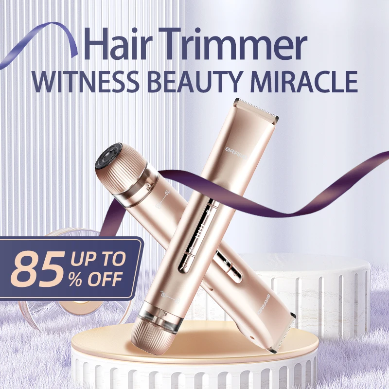 

2 in 1 Electric Bikini Trimmer for Women Dual Head Painless Razor Shaver,Wet & Dry Use Body Hair Trimmer and Facial Hair Remover