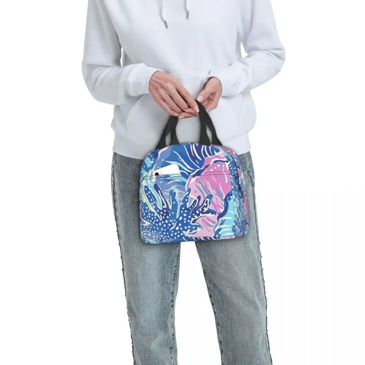 Lily Pulitzer-Sacs à lunch isothermes pour femmes, fourre-tout isotherme, boîte à lunch isotherme, sacs de pique-nique étanches, travail, école, enfants