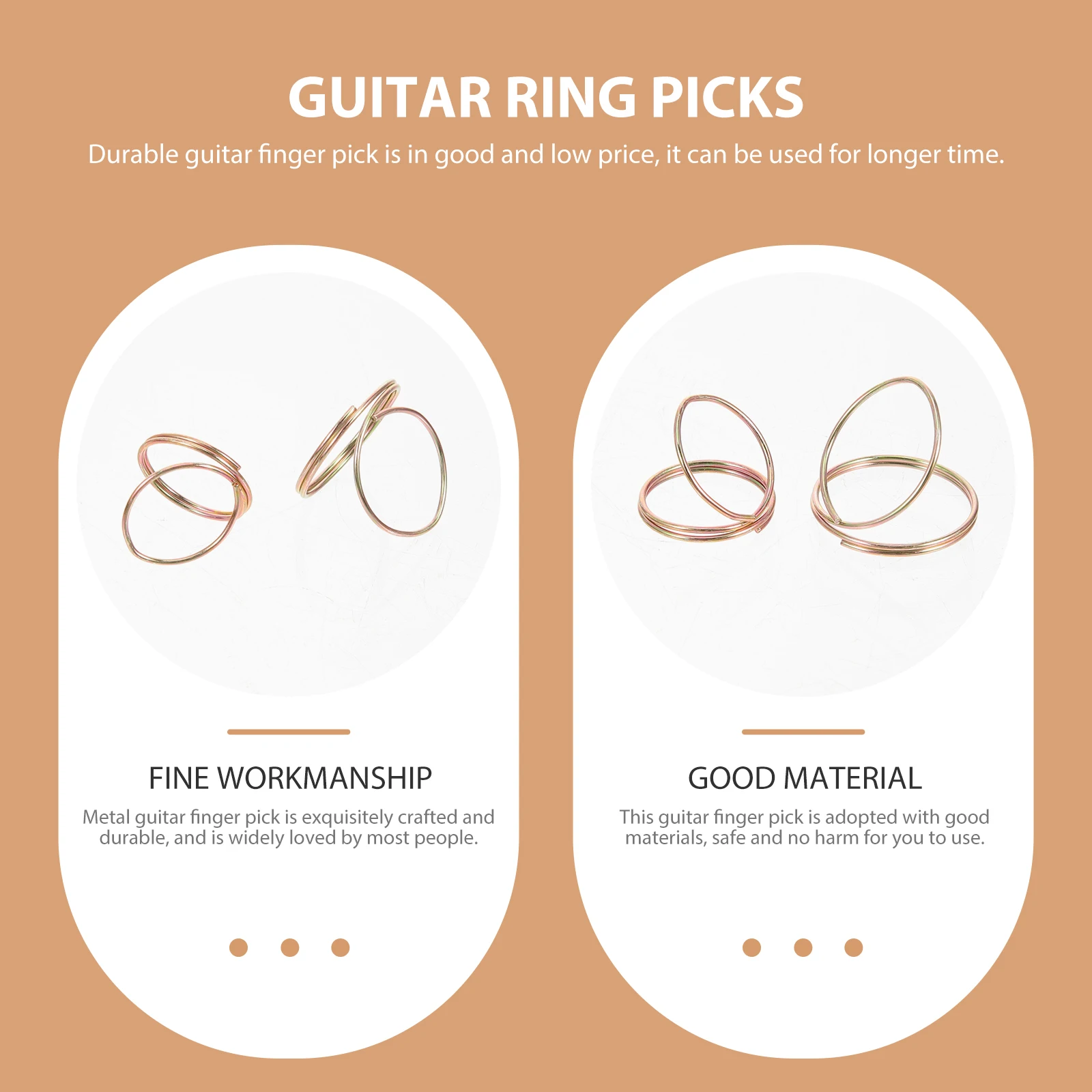 

Finger Pick Set Acoustic Guitar Accessories Bass Picks Metal Mandolin Brass Classic Plectrum Ring Thumb