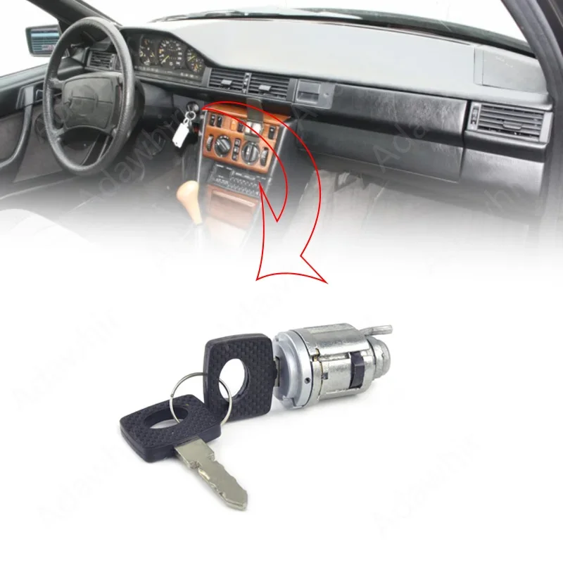 New Ignition Lock Barrel Cylinder Key for Mercedes Benz W124 C124 W201 1264600604