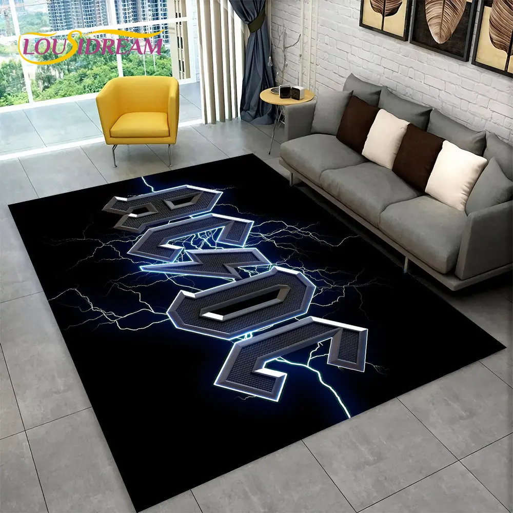 AC/DC Rock Band Area Rug Large,Carpet Rug for Home Living Room Bedroom Sofa Doormat Decor,Kitchen Non-slip Floor Mat Alfombra - view 3