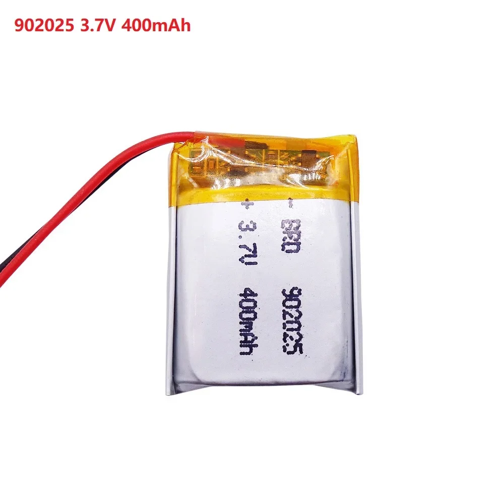 3.7V 400mAh Polymer Lithium Lipo Rechargeable Battery 902025 For Led Light Mp3 GPS Bluetooth Massager Headphone Recorder Part