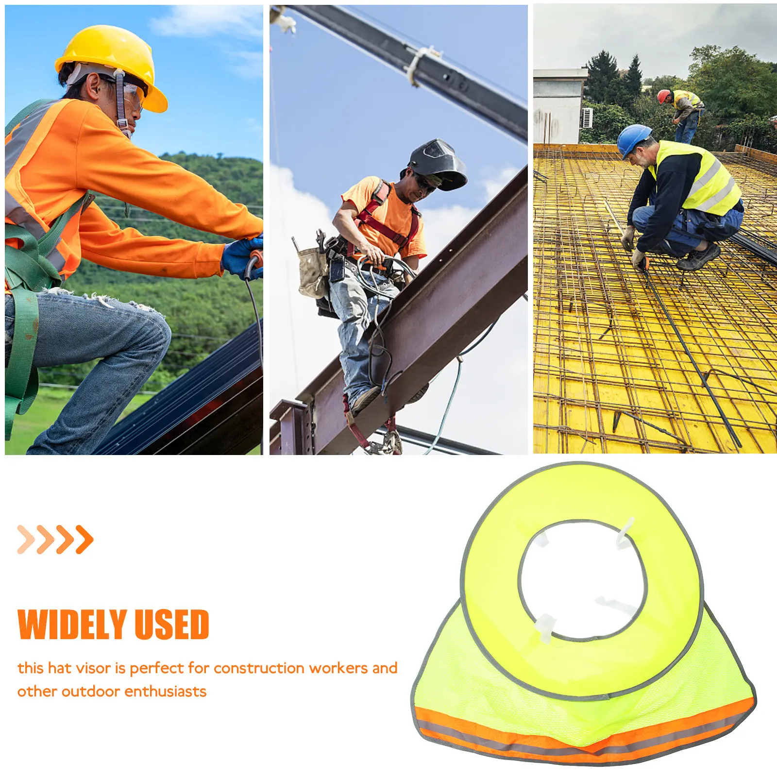 Neck Shade For Hard Hat Hardhat Sun Shade For Safety Management Brim Visor Construction Cover Reflective Band Outdoor