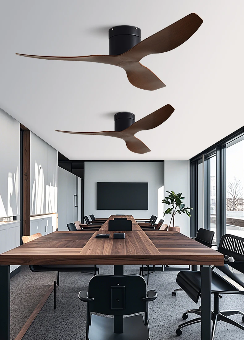 45/52 Inch Industrial Retro Ceiling Fan with LED Light and Remote Control, 6 Speed Silent Ceiling Fans No Light for Home & Offic