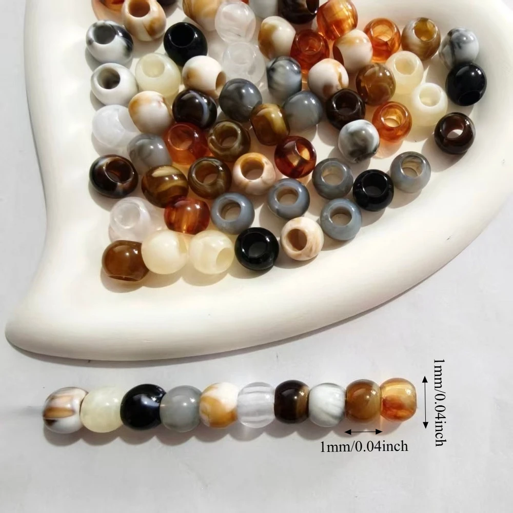 30/50/1000Pcs, 10*10mm, Beads, Acrylic, Double Color Beads, DIY Handmade Materials, Accessories, Garment Accessories
