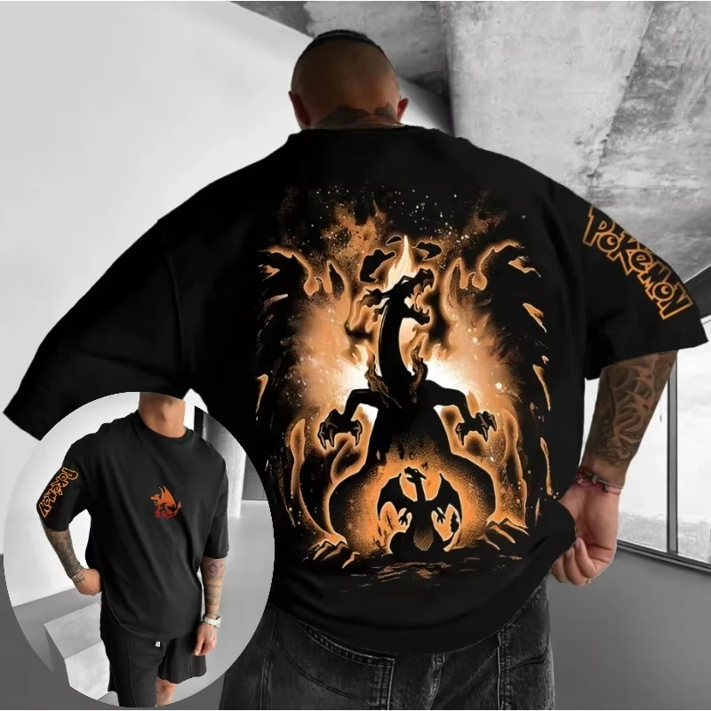 nova-camiseta-masculina-de-verao-2026-pokemon-super-solta-com-estampa-de-anime-charizard-tendencia-urbana-caimento-casual-solto-top-para-pais-e-filhos