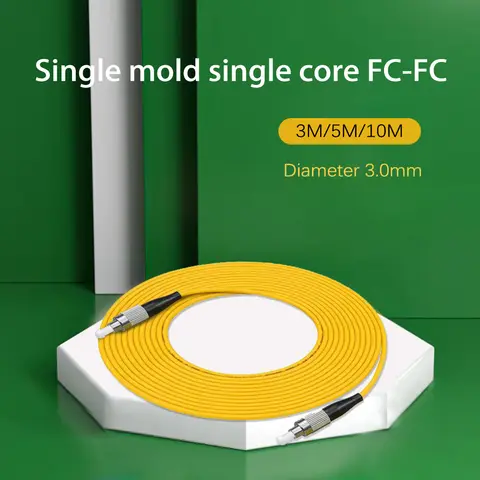 Câble optique FC-FC de fibre optique de fibre de mode unique d'rette de patch de fibre de 3M/5M/10M 3.0mm