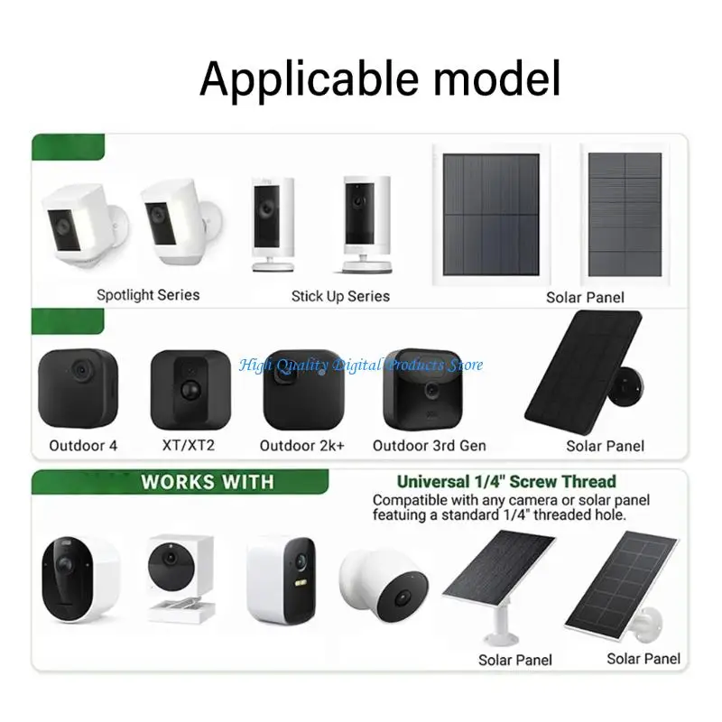 U2JE Adjustable Camera Mount Set with Accessory Plates for Post Use