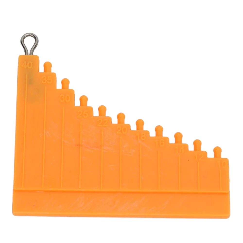 5pcs ABS Carp Fishing Hair Gauge Lightweight Orange Carp Fishing Hair Knot Puller 10mm to 40mm Fishing Hair Knot Puller view 5