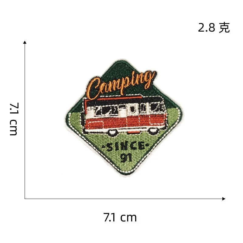 Outdoor logo jacket DIY Iron On patch Environmental protection theme Embroidery landscape badge Polar bear landscape sticker