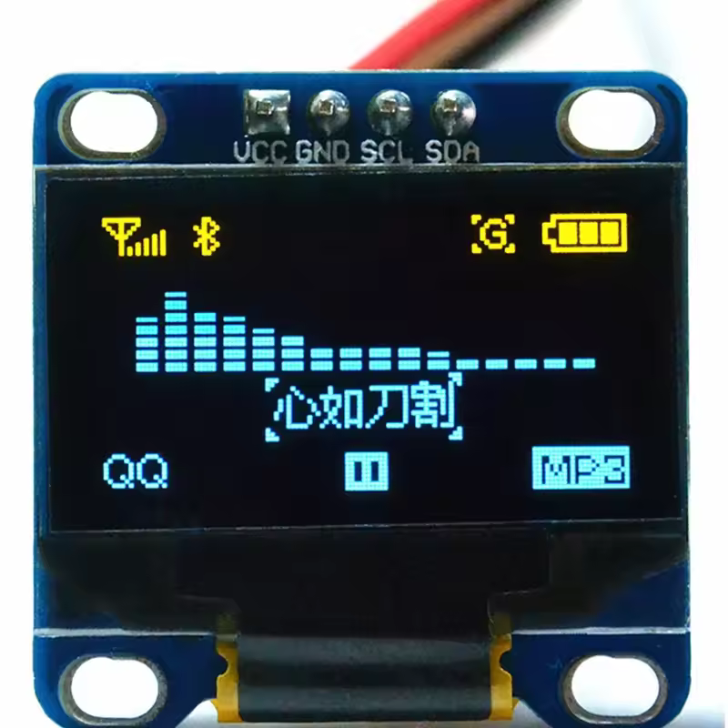 0.96 Inch OLED Display Module SSD1306 I2C IIC SPI Serial 128X64 LCD 4 Pin YellowBlue WhiteBlue for Arduino(Pin Headers Soldered) - Image 10