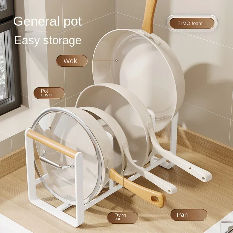 Durable and Space-saving Pot Shelf Storage Rack for Kitchen Cabinet by Sturdy Storage Solution