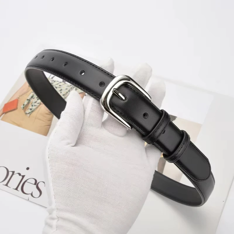 

Fashionable and casual women's metal buckle decorative belt, women's simple and versatile adjustable belt