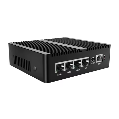 Fanless Mini PC Industrial IPC Intel N5105 Windows Linux 4x 2.5G Ethernet SIM Card Slot 2xDDR4 M.2 NVMe SSD Mini PCIe Expansion