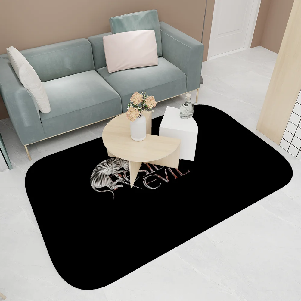 سجادة أرضية الشر المقيمة المضادة للانزلاق تمتص الماء بشريط طويل وسادة غرفة النوم حصيرة ألفومبرا