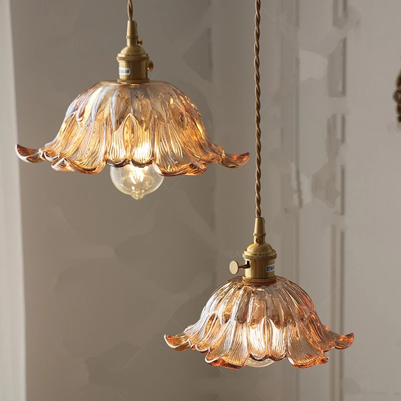 

Скандинавские современные светодиодные подвесные светильники с цветами, кофейная гостиная, балкон, зеленая стеклянная ручка, переключатель, подвесной светильник, светильники Luminaira