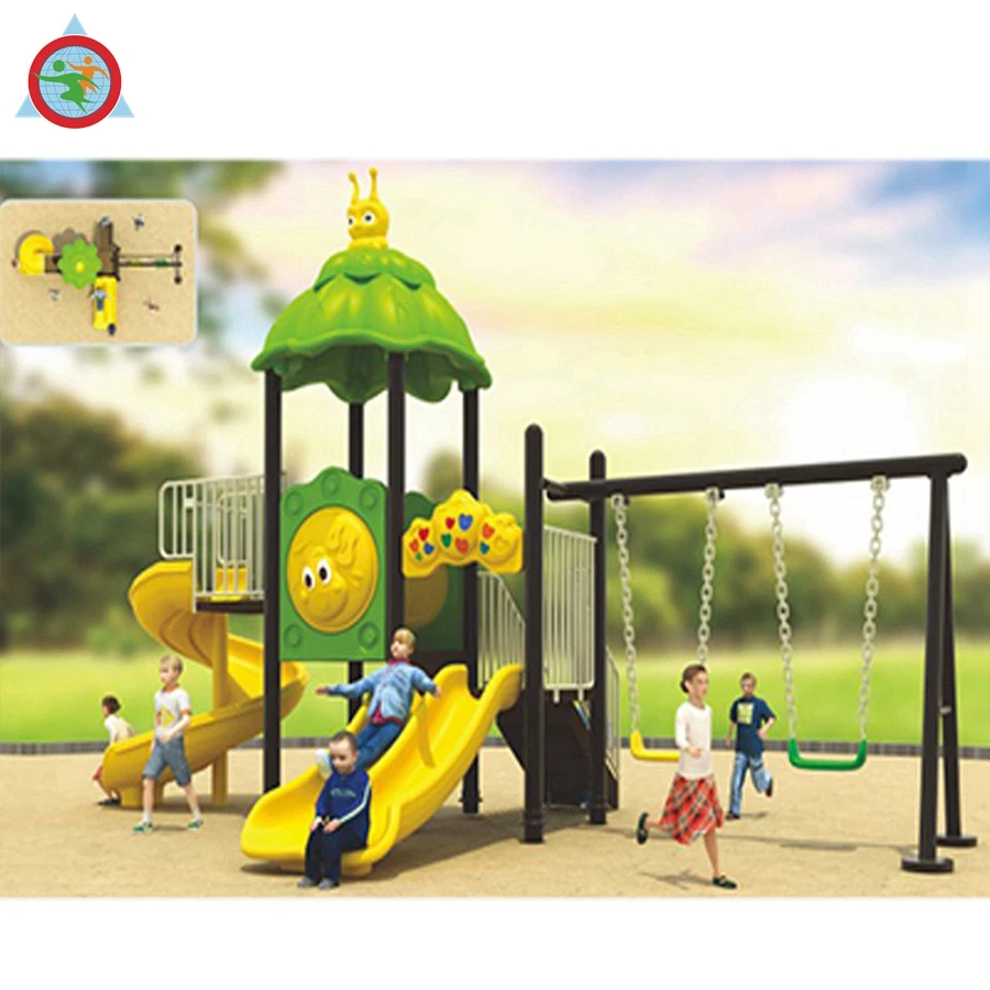 Daycare center swing with slide outdoor playground equipment children